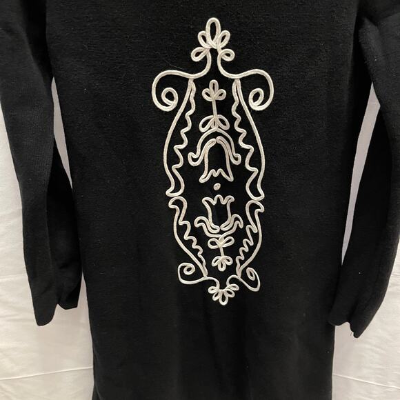 Hannah Anderson Girls Black Embellished Sweater Dress Size 12 - Picture 3 of 7